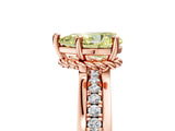 Rose gold Fancy Yellow Pear  Solitaire Diamond Ring with Channel Set Band and Six-Prong Setting_53