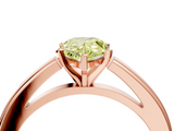 Rose gold Fancy Yellow Pear  Solitaire Diamond Ring with Four-Prong Setting and Classic Band_7