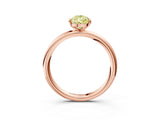 Rose gold Fancy Yellow Pear  Solitaire Diamond Ring with Four-Prong Setting on a Plain Band_23