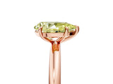Rose gold Fancy Yellow Pear  Solitaire Diamond Ring with Four-Prong Setting on a Plain Band_25
