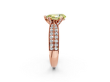 Rose gold Fancy Yellow Pear  Solitaire Diamond Ring with Milgrain Pavé Band and Four-Prong Setting_39