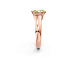 Rose gold Fancy Yellow Pear  Solitaire Diamond Ring with Pave Band and Six-Prong Setting_34