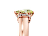 Rose gold Fancy Yellow Pear  Solitaire Diamond Ring with Pave Band and Six-Prong Setting_37
