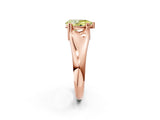 Rose gold Fancy Yellow Pear  Solitaire Diamond Ring with Six-Prong Cathedral Setting_34