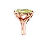 Rose gold Fancy Yellow Pear  Solitaire Diamond Ring with Six-Prong Setting and Tapered Band_22