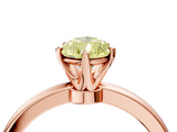 Rose gold Fancy Yellow Pear  Solitaire Diamond Ring with Six-Prong Setting on a Classic Band_7