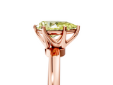 Rose gold Fancy Yellow Pear  Solitaire Diamond Ring with Six-Prong Setting on a Classic Band_8
