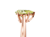 Rose gold Fancy Yellow Pear  Solitaire Diamond Ring with Split Shank and Four-Prong Setting_17