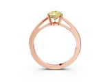 Rose gold Fancy Yellow Pear  Solitaire Diamond Ring with Split Shank and Four-Prong Setting_23