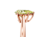 Rose gold Fancy Yellow Pear  Solitaire Diamond Ring with Split Shank and Four-Prong Setting_25