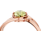 Rose gold Fancy Yellow Pear  Solitaire Diamond Ring with Split Shank and Prong Setting_67