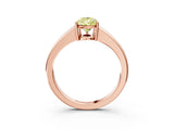 Rose gold Fancy Yellow Pear  Solitaire Diamond Ring with Tapered Band and Four-Prong Setting_52