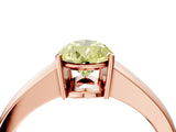 Rose gold Fancy Yellow Pear  Solitaire Diamond Ring with Tapered Band and Four-Prong Setting_53