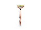 Rose gold Fancy Yellow Pear  Solitaire Diamond Ring with a Classic Band and Four-Prong Setting 2