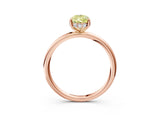 Rose gold Fancy Yellow Pear  Solitaire Diamond Ring with a Classic Band and Four-Prong Setting 3