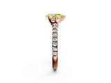 Rose gold Fancy Yellow Pear  Solitaire Diamond with Pavé Band and Four-Prong Setting_50