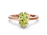 Rose gold Fancy Yellow Pear  Solitaire Engagement Ring with Cathedral Band and Four-Prong Setting_19