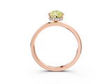 Rose gold Fancy Yellow Pear  Solitaire Engagement Ring with Cathedral Band and Four-Prong Setting_22