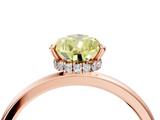 Rose gold Fancy Yellow Pear  Solitaire Engagement Ring with Cathedral Band and Four-Prong Setting_23
