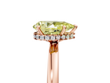 Rose gold Fancy Yellow Pear  Solitaire Engagement Ring with Cathedral Band and Four-Prong Setting_24