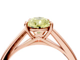 Rose gold Fancy Yellow Pear  Solitaire Engagement Ring with Four-Prong Setting and Classic Band 4