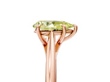 Rose gold Fancy Yellow Pear  Solitaire Engagement Ring with Four-Prong Setting and Classic Band 5