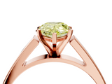 Rose gold Fancy Yellow Pear  Solitaire Engagement Ring with Four-Prong Setting and Tapered Band_7
