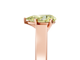 Rose gold Fancy Yellow Pear  Solitaire Engagement Ring with Four-Prong Setting and Tapered Band_8