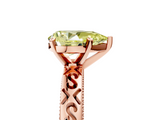 Rose gold Fancy Yellow Pear  Solitaire Engagement Ring with Scrollwork Band and Four-Prong Setting_119