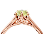 Rose gold Fancy Yellow Pear  Solitaire Engagement Ring with Six-Prong Setting and Classic Band 5
