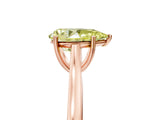 Rose gold Fancy Yellow Pear  Solitaire Heart Prong Engagement Ring with Tapered Band_59