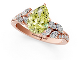 Rose gold Fancy Yellow Pear  Solitaire Marquise Twist Band with Six-Prong Setting_46