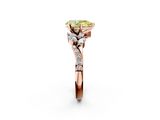 Rose gold Fancy Yellow Pear  Solitaire Marquise Twist Band with Six-Prong Setting_47
