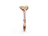 Rose gold Fancy Yellow Pear  Solitaire Pavé Band with Four-Prong Setting_44