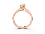 Rose gold Fancy Yellow Pear  Solitaire Pavé Band with Four-Prong Setting_45