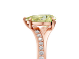 Rose gold Fancy Yellow Pear  Solitaire Pavé Band with Four-Prong Setting_47