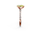 Rose gold Fancy Yellow Pear  Solitaire Pavé Diamond Engagement Ring with Four-Prong Setting_41