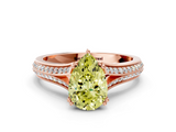 Rose gold Fancy Yellow Pear  Solitaire Pave Split Shank Engagement Ring with Six-Prong Setting_37