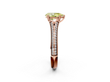 Rose gold Fancy Yellow Pear  Solitaire Pave Split Shank Engagement Ring with Six-Prong Setting_39