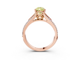 Rose gold Fancy Yellow Pear  Solitaire Pave Split Shank Engagement Ring with Six-Prong Setting_40