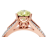 Rose gold Fancy Yellow Pear  Solitaire Pave Split Shank Engagement Ring with Six-Prong Setting_41
