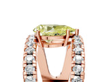 Rose gold Fancy Yellow Pear  Solitaire Split Shank Pave Diamond Ring_53