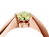 Rose gold Fancy Yellow Pear  Solitaire Tension Set Diamond Ring_24