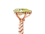 Rose gold Fancy Yellow Pear  Solitaire Twist Band Ring with Four-Prong Setting_73