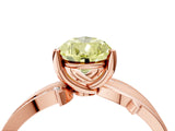 Rose gold Fancy Yellow Pear  Solitaire Twist Band with Pavé Accents and Four-Prong Setting_23