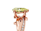 Rose gold Fancy Yellow Pear  Solitaire Twist Band with Pavé Accents and Four-Prong Setting_24
