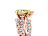 Rose gold Fancy Yellow Pear  Solitaire Twist Band with Pavé Setting and Four-Prong Setting_99
