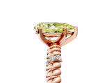 Rose gold Fancy Yellow Pear  Solitaire Twisted Band Prong Set Engagement Ring_66