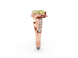 Rose gold Fancy Yellow Pear  Solitaire Twisted Band with Prong Setting_5