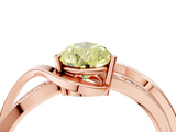 Rose gold Fancy Yellow Pear  Solitaire Twisted Band with Prong Setting_7